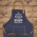 Pechera Mezclilla "Papá Genial y Parrillero"
