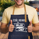 Pechera de mezclilla con reno -  "Estás Viendo al Mejor Chef"