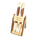 Bolígrafo con atril de madera doble [Regalo Personalizado]