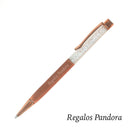 Lápiz Bolígrafo Cristales Austriacos Negro [Regalo Personalizado]