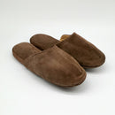 Pantuflas de Cuero Gamuza Cafe Moro