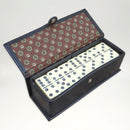 Dominó en caja de Símil Cuero Negra [Regalo Personalizado]