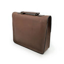 Maletín Vintage escolar cuero café