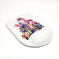 Mousepad con apoya muñecas Stranger Things Personajes Blanco