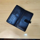 Chequera Deluxe Cuero Negra