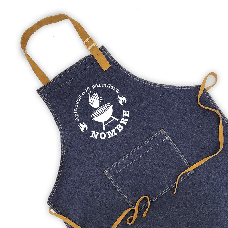 Pechera Mezclilla "Aplausos a la Parrillera" [Regalo Personalizado]