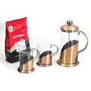 Cafetera de prensa Francesa Bonjour + Café Juan Valdez [ Regalo Personalizado ]