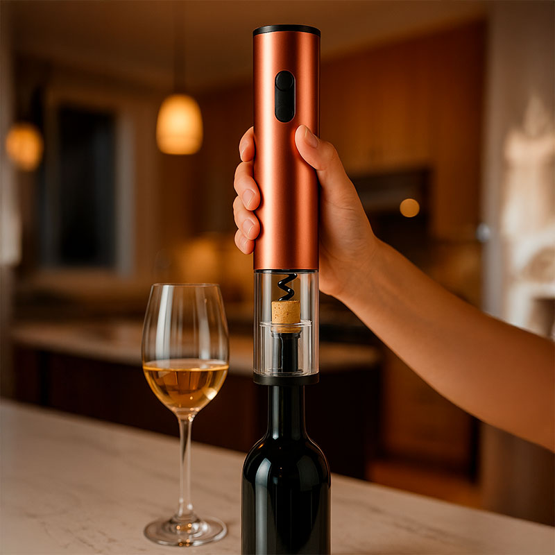 Descorchador de Botella Eléctrico Cobrizado  [ Regalo Personalizado ]