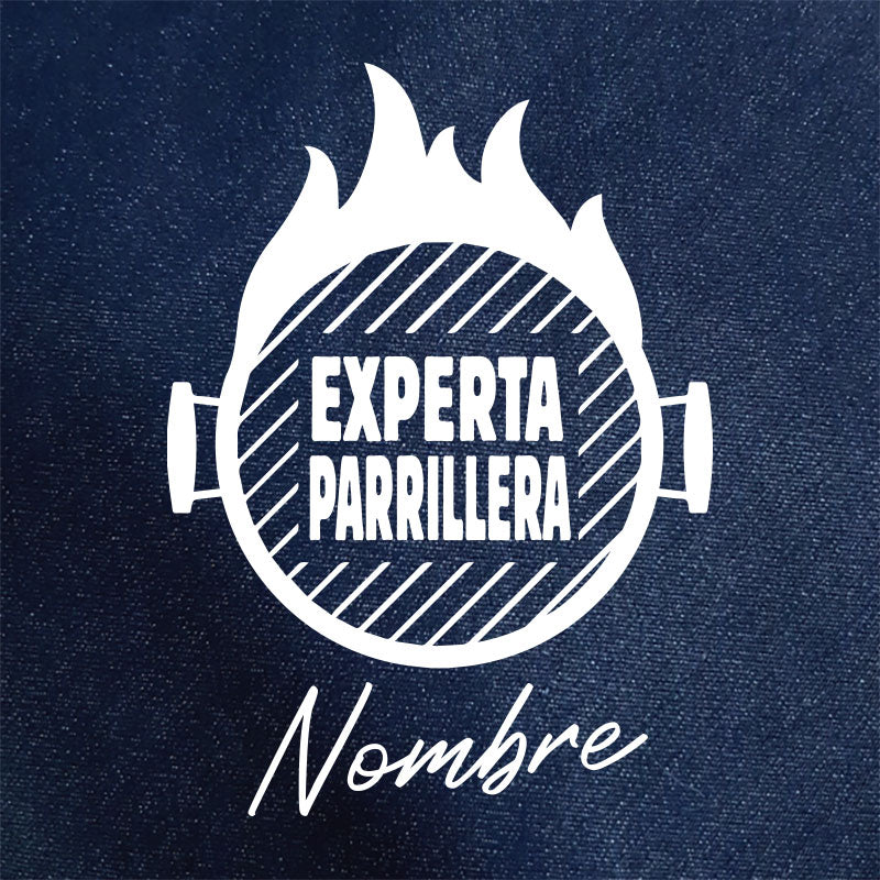 Pechera Mezclilla "Experta Parrillera" [Regalo Personalizado]