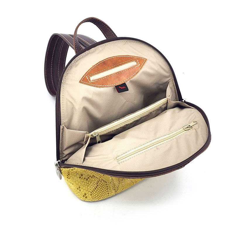 Mochila de Cuero Animal Print