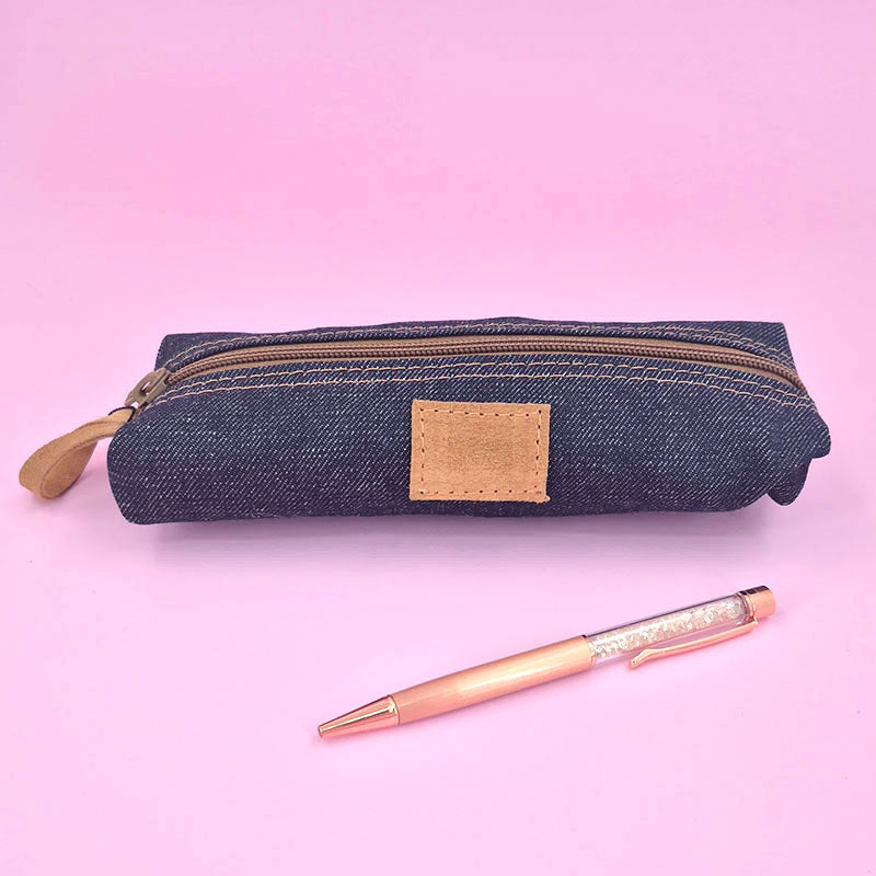 Set Austria: Estuche mezclilla con bolígrafo de cristales [ Regalo personalizado ]