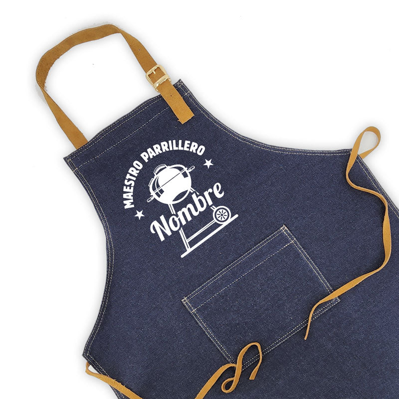 Pechera Mezclilla "Maestro Parrillero" [Regalo Personalizado]