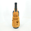 Mini Pechera para botella "Menos Bla bla, más Glu Glu" + Descorchador