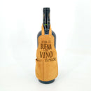 Cubre botella - Mini Pechera "La Vida es buena y con Vino es mejor"