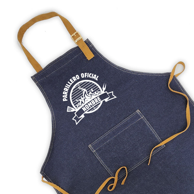 Pechera Mezclilla "Parrillero Oficial" [Regalo Personalizado]