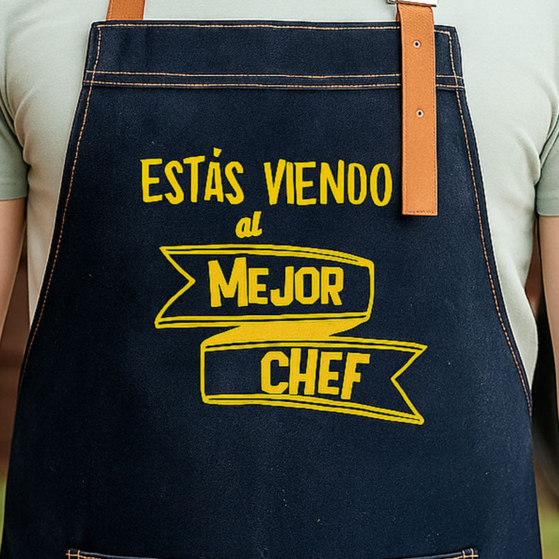 Pechera de mezclilla con reno – Estas viendo al Mejor Chef Amarillo