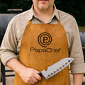 Pechera Reno Papá Chef 2 cortes + Cuchillo parrillero