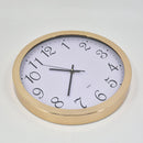 Reloj de Pared Clásico con Borde Dorado