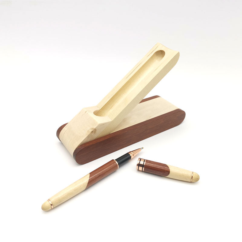Bolígrafo con atril de madera [ Personalizable ]