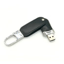 Llavero Pendrive Símil cuero Negro 8GB [Regalo Personalizado]