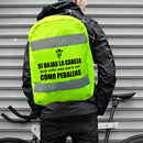 Funda Cubre Mochila Reflectante "Ver Cómo pedaleas"