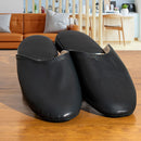 Pantuflas de cuero negro  [Regalo Personalizado]
