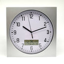 Reloj Mural con Visor Digital Calendario y Temperatura