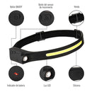 Linterna frontal recargable de barra de Leds 300 Lumen