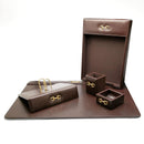 Juego de Escritorio 5 Piezas Símil cuero Café [Regalo Personalizado]