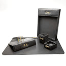 Juego de Escritorio 5 Piezas Símil cuero Negro [Regalo Personalizado]