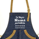 Pechera mujer de mezclilla - reno  "La mejor mamá parrillera"