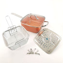 Sartén multifuncional copper (Cocinar a vapor, plancha y freír)